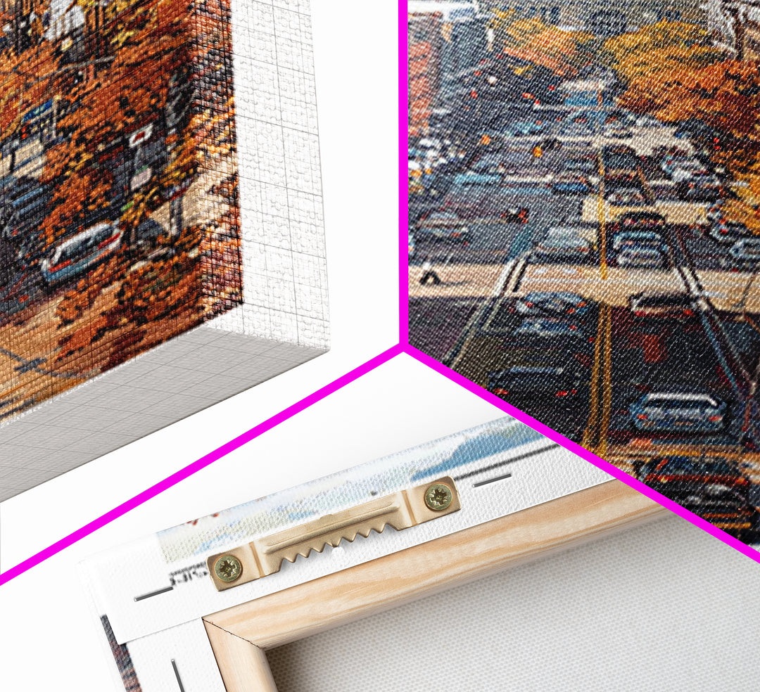 Madison Travel Poster, Framed Canvas Print, Travel Wall Art, City Wall Art, Retro Travel Print, City Art Print, Living Room Wall Art