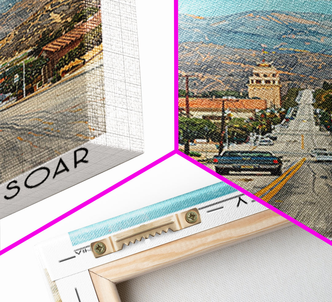 Moreno Valley Travel Poster, Framed Canvas Print, City Art Print, Travel Wall Art, Wall Art, City Travel Poster, Retro Travel Poster