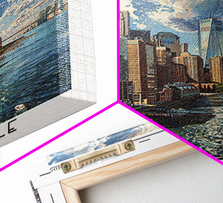 New York Travel Poster, Framed Canvas Print, Vintage Travel Print, City Wall Art, City Art Print, Retro Wall Art, City Travel Poster