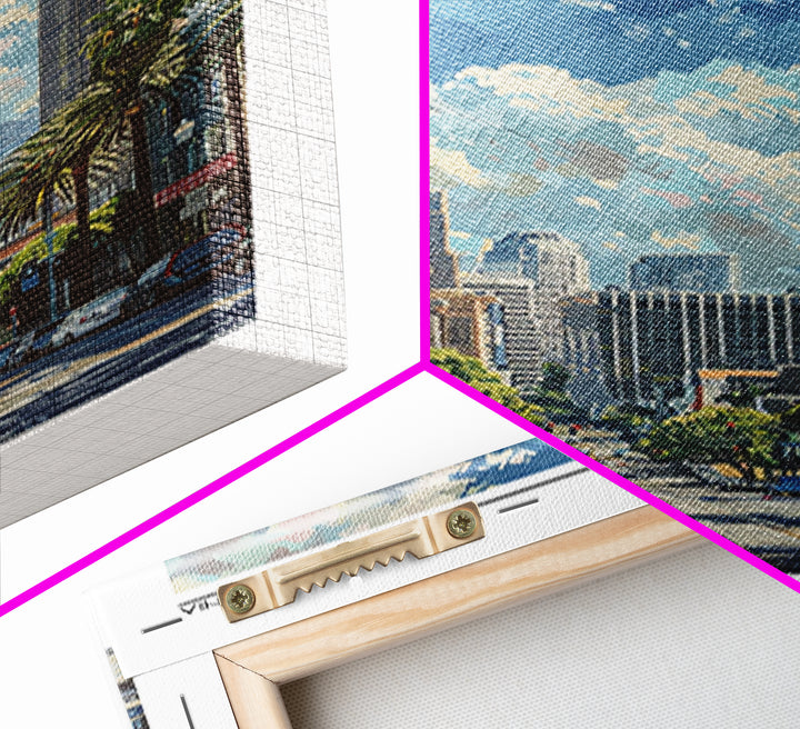 Oakland Travel Poster, Framed Canvas Print, City Travel Poster, Travel Wall Art, Living Room Wall Art, Home Decor, Colorful Wall Art