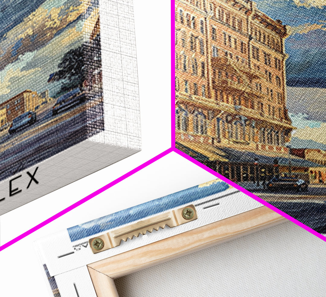 Odessa Travel Poster, Framed Canvas Print, Retro Travel Poster, City Wall Art, City Travel Poster, City Illustration, Retro Wall Art