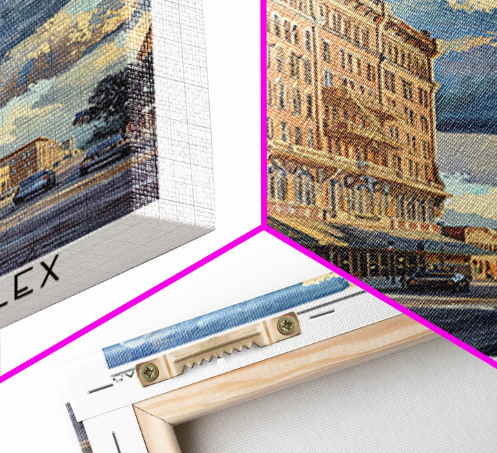 Odessa Travel Poster, Framed Canvas Print, Retro Travel Poster, City Wall Art, City Travel Poster, City Illustration, Retro Wall Art