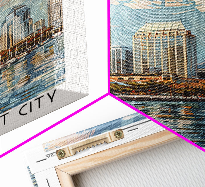 San Diego Travel Poster, Framed Canvas Print, City Travel Poster, Vintage City Poster, Wanderlust Gift, Poster Art, Gallery Wall Set