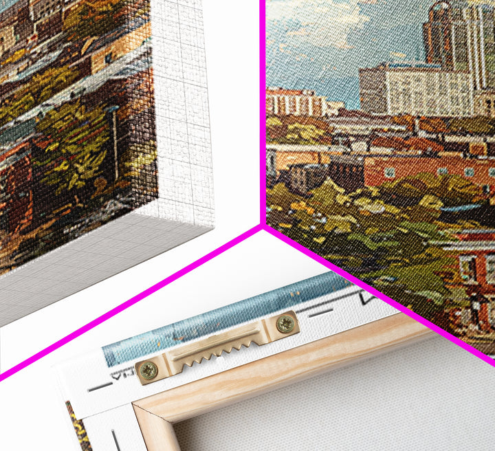 Winston-Salem Travel Poster, Canvas Print, City Travel Poster, Travel Wall Decor, Colorful Wall Art, City Art Print, Travel Wall Art