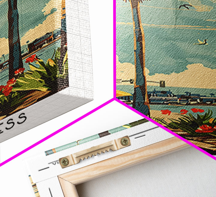Anaheim California Travel Poster, Framed Canvas Print, Vintage Travel Print, City Wall Art, City Travel Poster, Mid Century Wall Art