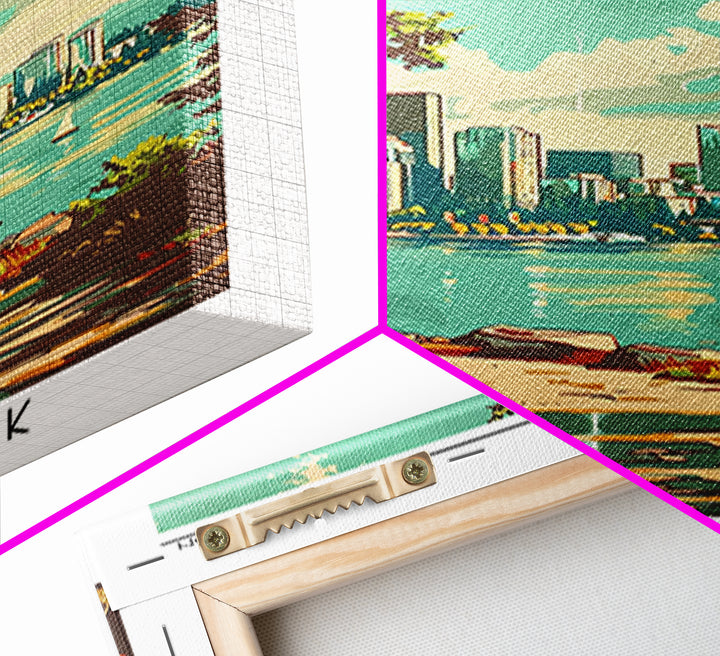 Bellevue Washington Travel Poster, Framed Canvas Print, Travel Art Print, Modern Wall Decor, Poster Print, Poster Art, Landscape Art
