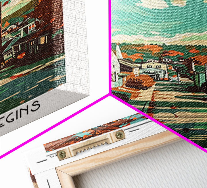 Brockton Massachusetts Travel Poster, Canvas Print, Travel Wall Art, City Wall Art, Wall Art, Gallery Wall Set, Mid Century Wall Art