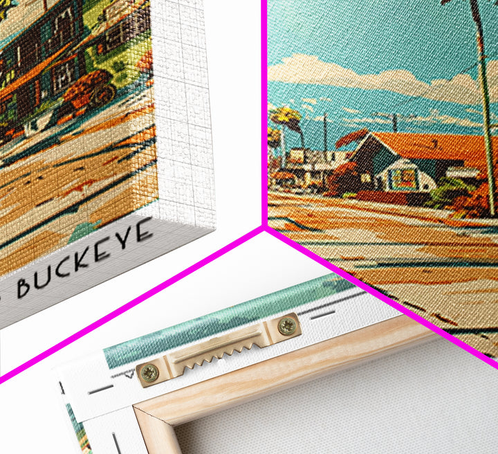 Buckeye Arizona Travel Poster, Canvas Print, Retro Wall Art, Travel Print, Mid Century Wall Art, Retro Travel Poster, Fine Art Print