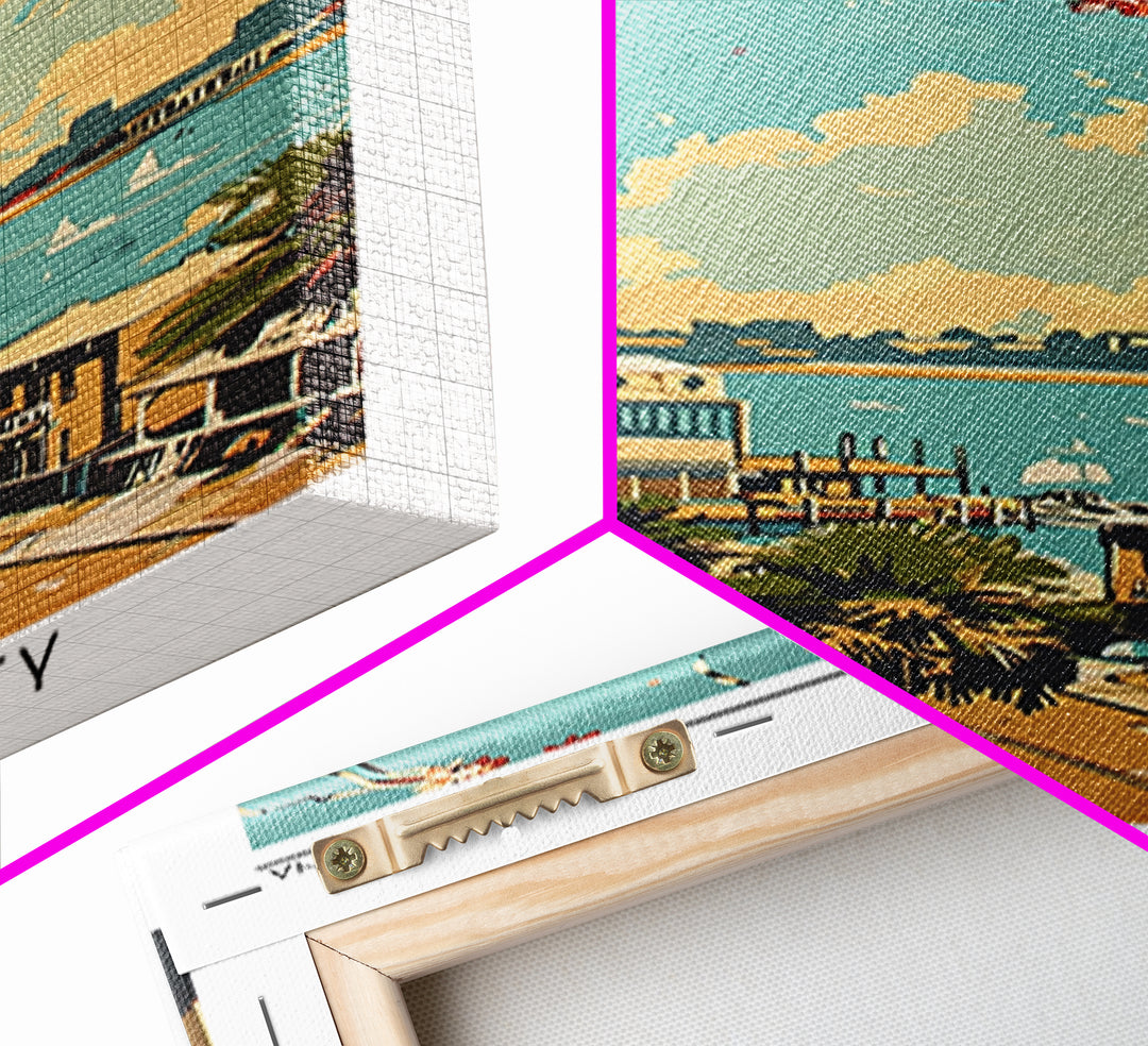 Charleston Travel Poster, Framed Canvas Print, City Travel Poster, Vintage City Poster, Gallery Wall Set, Poster Art, Travel Posters