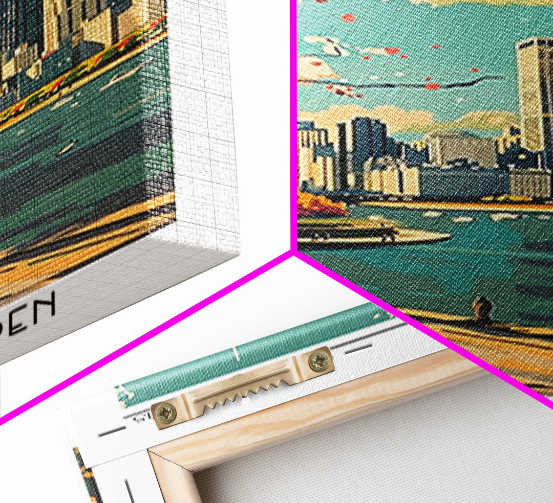 Chicago Illinois Travel Poster, Canvas Print, City Travel Poster, Vintage City Poster, Poster Print, City Wall Art, Gallery Wall Set