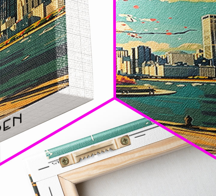 Chicago Illinois Travel Poster, Canvas Print, City Travel Poster, Vintage City Poster, Poster Print, City Wall Art, Gallery Wall Set