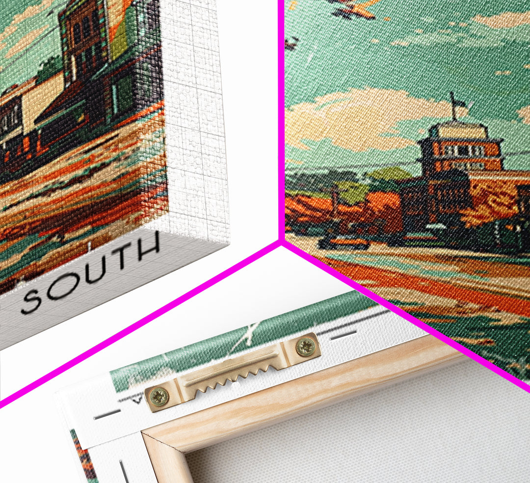 Columbus Georgia Travel Poster, Framed Canvas Print, City Travel Poster, Travel Wall Decor, Travel Prints, Fine Art Print, Art Print