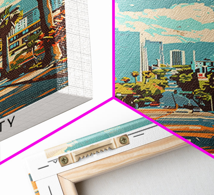 Corona Travel Poster, Framed Canvas Print, Retro Travel Poster, City Wall Art, Colorful Wall Art, Living Room Wall Art, Poster Print