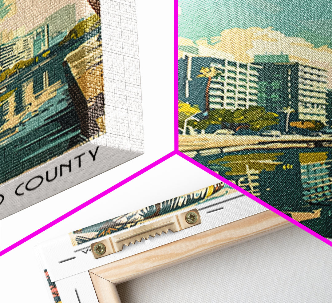 Davie Florida Travel Poster, Canvas Print, Retro Travel Poster, City Wall Art, Vintage City Poster, Vintage Poster, Gallery Wall Set