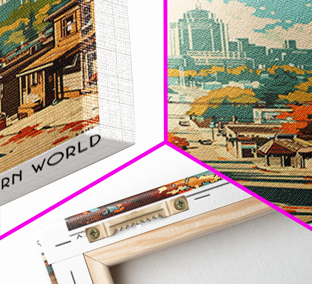 Edison New Jersey Travel Poster, Canvas Print, City Art Print, Travel Wall Art, Travel Art Print, Vintage City Poster, Landscape Art