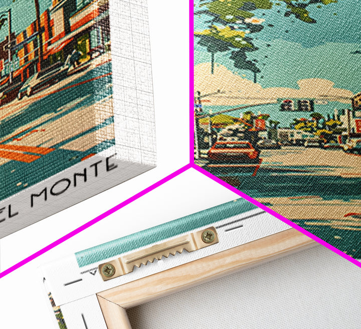 El Monte Travel Poster, Canvas Print, City Travel Poster, Travel Wall Decor, Landscape Art, City Wall Art, Fine Art Print, Art Print