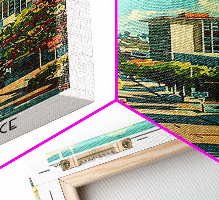 Escondido California Travel Poster, Framed Canvas Print, Travel Art Print, Modern Wall Decor, Art Print, Travel Decor, City Wall Art