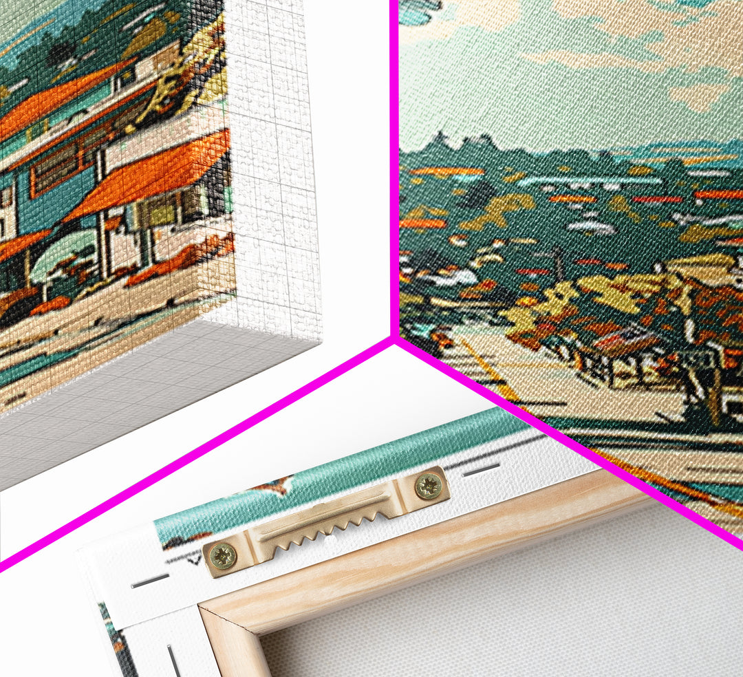 Fairfield California Travel Poster, Framed Canvas Print, City Travel Poster, Travel Wall Decor, Retro Travel Print, Travel Art Print