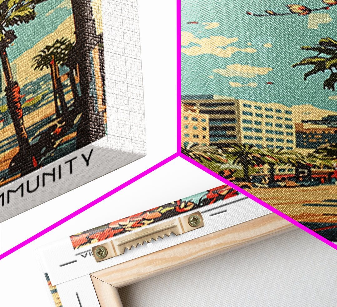 Fullerton California Travel Poster, Framed Canvas Print, City Travel Poster, Vintage City Poster, Fine Art Print, Retro Travel Print