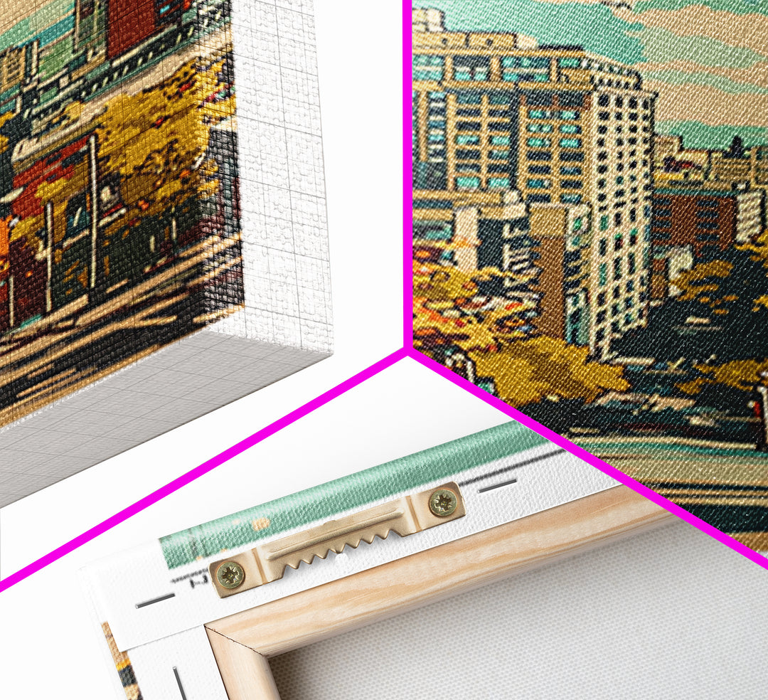 Grand Rapids Travel Poster, Canvas Print, City Art Print, Travel Wall Art, Vintage Travel, Art Print, Retro Wall Art, Fine Art Print