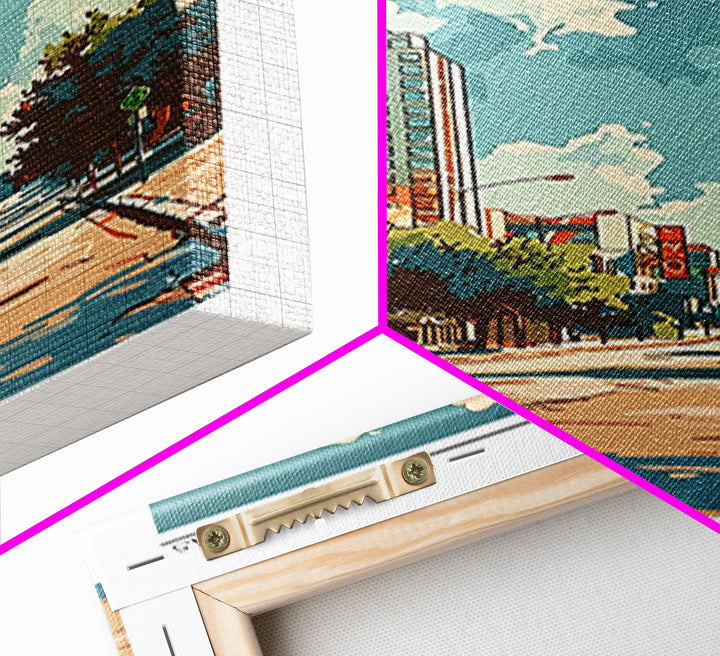 Killeen Texas Travel Poster, Canvas Print, Retro Wall Art, Travel Print, Mid Century Wall Art, Living Room Wall Art, Wanderlust Gift
