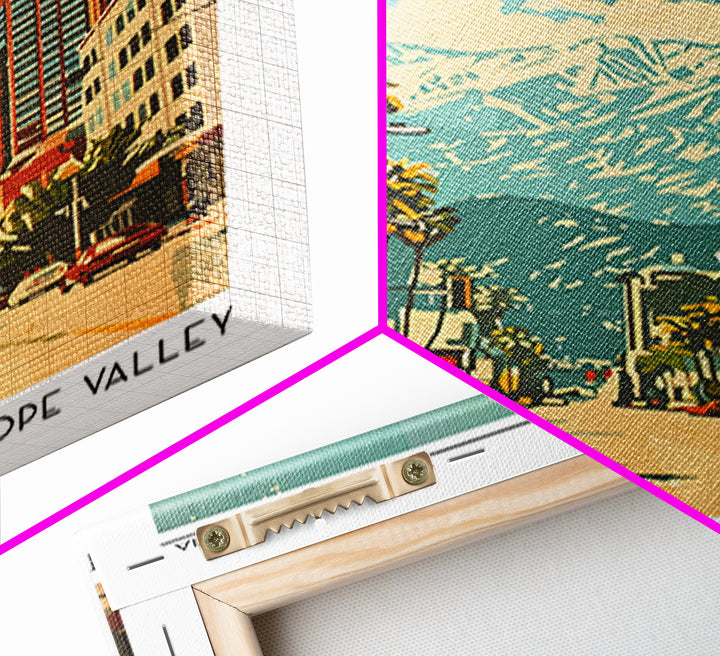 Lancaster California Travel Poster, Framed Canvas Print, Poster Print, Travel Wall Art, Travel Decor, Travel Print, Gallery Wall Set