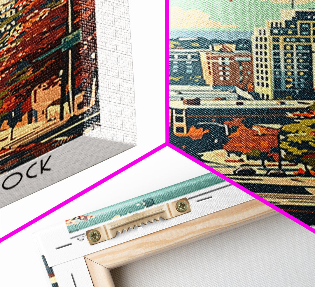 Little Rock Travel Poster, Canvas Print, Travel Wall Art, City Wall Art, City Illustration, Travel Print, Travel Posters, Poster Art