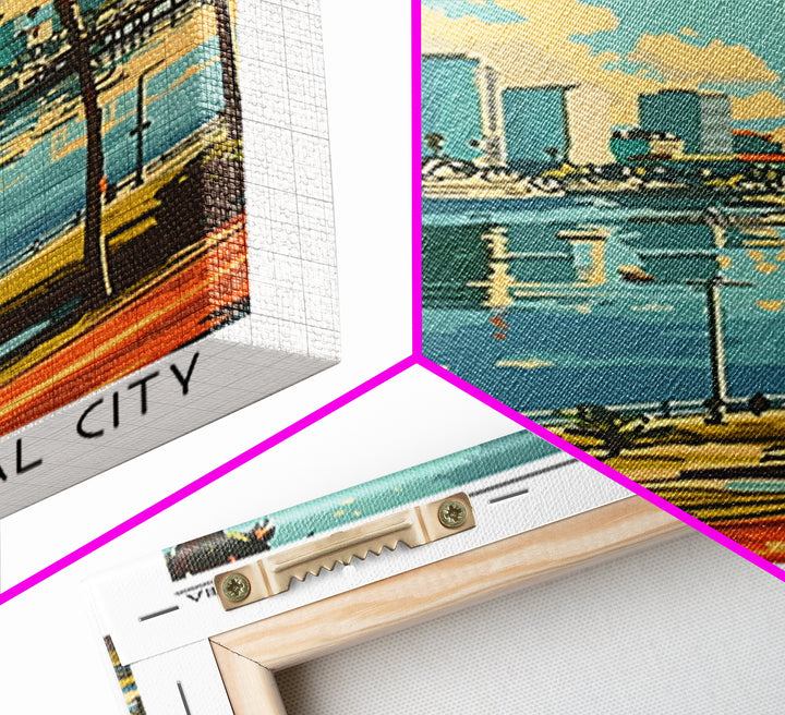 Long Beach California Travel Poster, Canvas Print, City Travel Poster, Vintage City Poster, City Wall Art, Art Print, Retro Wall Art