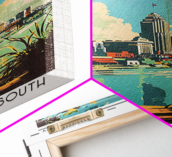 Louisville Travel Poster, Framed Canvas Print, Poster Print, Travel Wall Art, Travel Wall Decor, Poster Art, Wall Art, Landscape Art