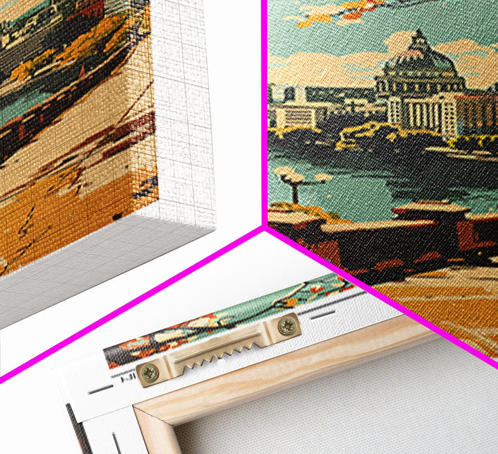 Madison Travel Poster, Framed Canvas Print, Vintage Travel Print, City Wall Art, Travel Wall Art, Fine Art Print, Vintage Travel Art