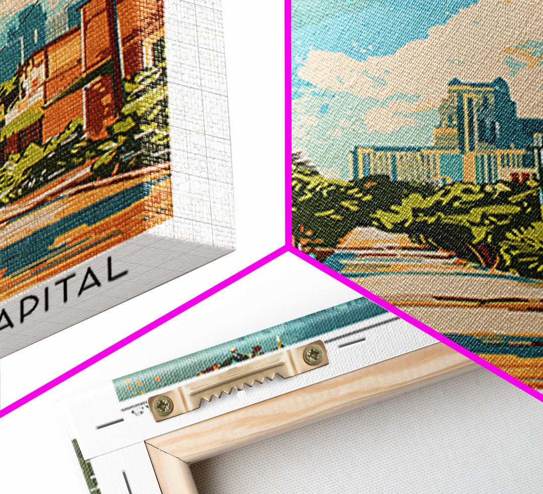 McAllen Travel Poster, Framed Canvas Print, City Travel Poster, Travel Wall Decor, Travel Posters, Retro Travel Poster, Poster Print