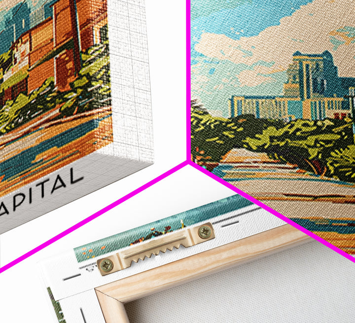 McAllen Travel Poster, Framed Canvas Print, City Travel Poster, Travel Wall Decor, Travel Posters, Retro Travel Poster, Poster Print