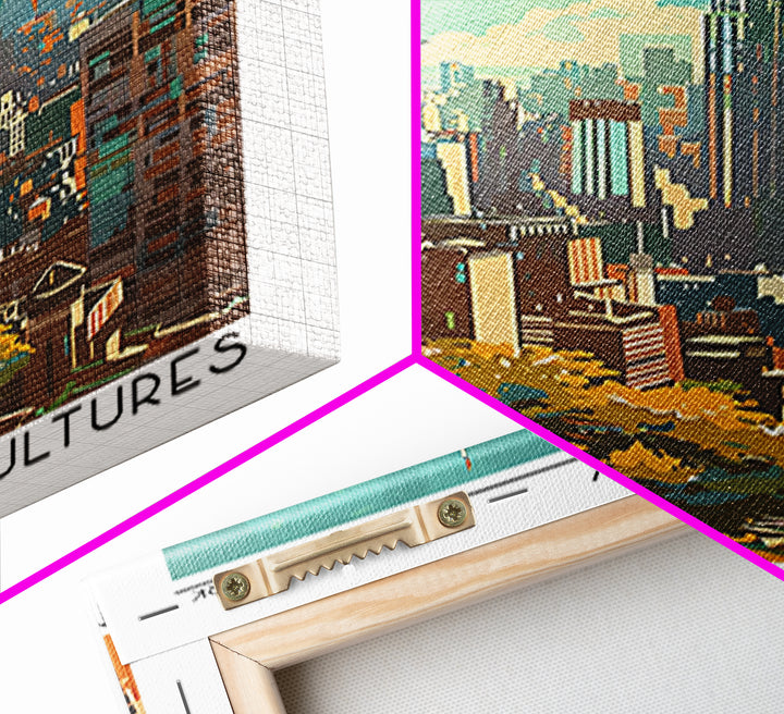 New York New York Travel Poster, Framed Canvas Print, Travel Prints, Landscape Art, Vintage Posters, Travel Posters, Wanderlust Gift
