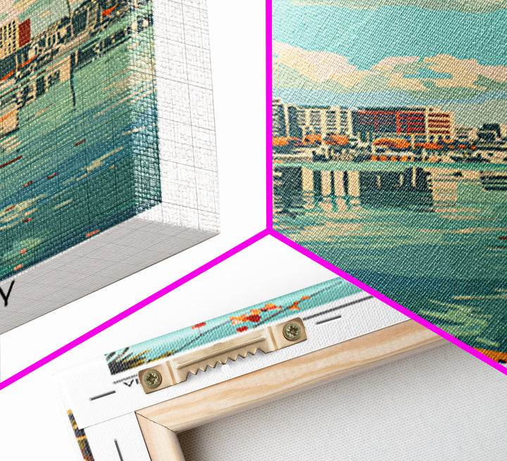Norfolk Virginia Travel Poster, Canvas Print, City Travel Poster, Travel Wall Art, Home Decor, Wall Art, Travel Prints, Travel Print
