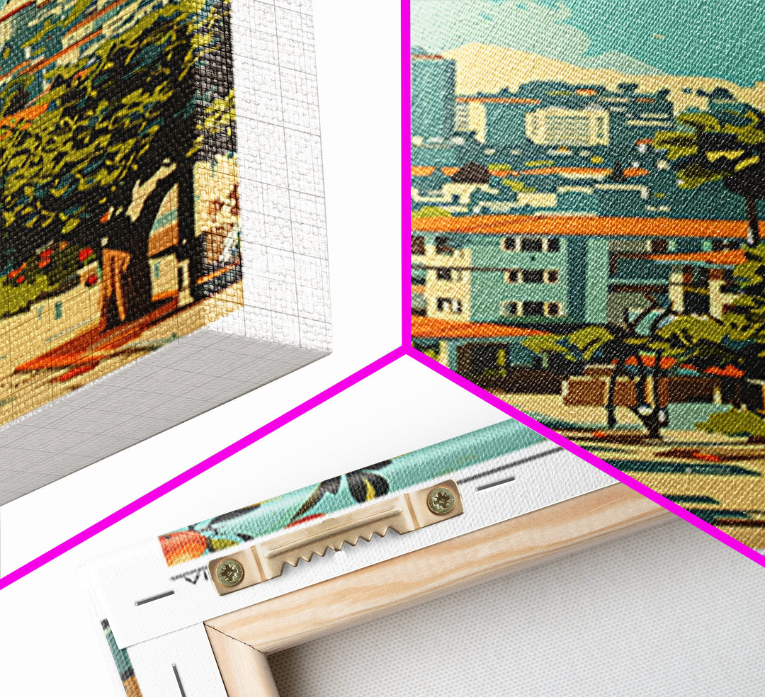 Orange Travel Poster, Canvas Print, Travel Wall Art, City Wall Art, Poster Print, Gallery Wall Set, Travel Art Print, Vintage Travel