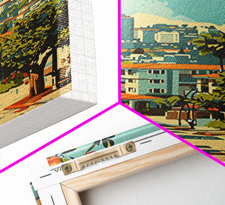 Orange Travel Poster, Canvas Print, Travel Wall Art, City Wall Art, Poster Print, Gallery Wall Set, Travel Art Print, Vintage Travel
