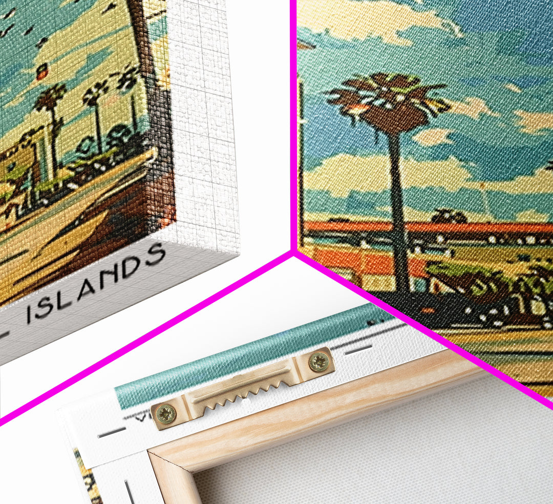 Oxnard California Travel Poster, Framed Canvas Print, Vintage Travel Print, City Wall Art, Art Print, Fine Art Print, Vintage Travel
