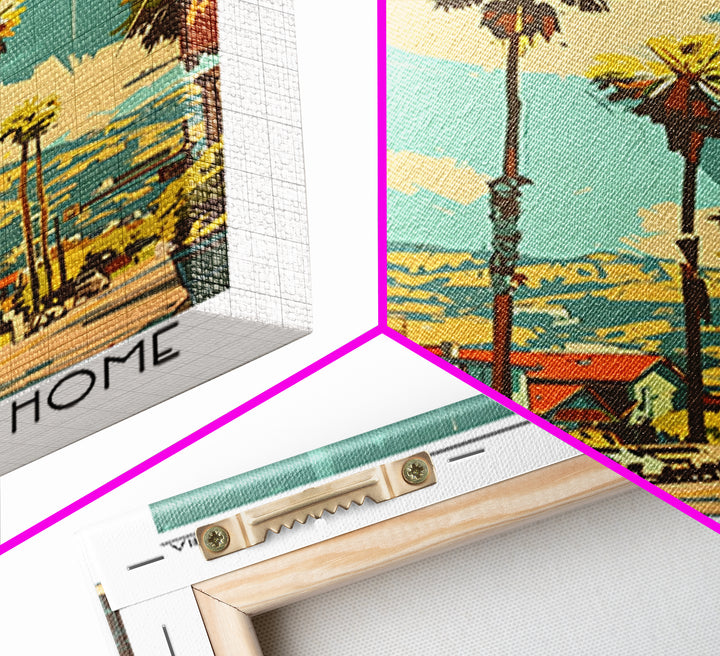 Palmdale Travel Poster, Framed Canvas Print, City Travel Poster, Travel Wall Decor, City Illustration, Travel Wall Art, Travel Print