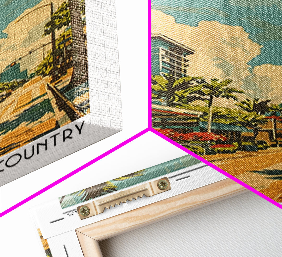Pearland Texas Travel Poster, Canvas Print, Retro Travel Poster, City Wall Art, Wanderlust Gift, City Illustration, Gallery Wall Set