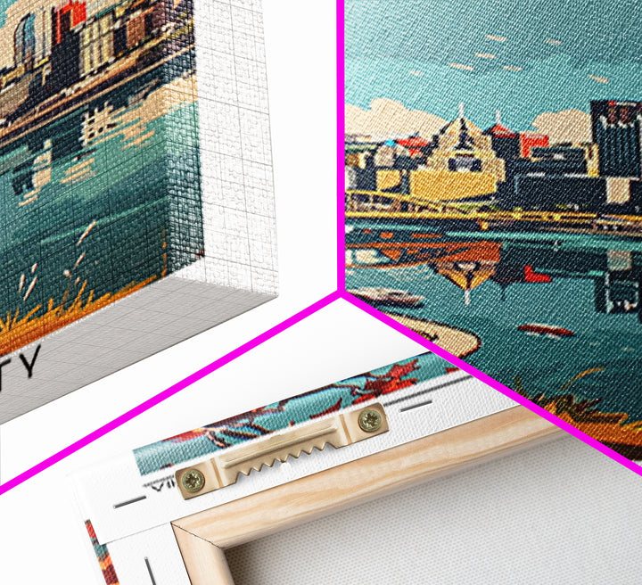 Pittsburgh Pennsylvania Travel Poster, Canvas Print, Travel Wall Art, City Wall Art, Travel Wall Decor, Retro Wall Art, Poster Print