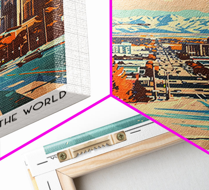 Reno Travel Poster, Framed Canvas Print, City Travel Poster, Vintage City Poster, Vintage Travel, Mid Century Wall Art, Poster Print