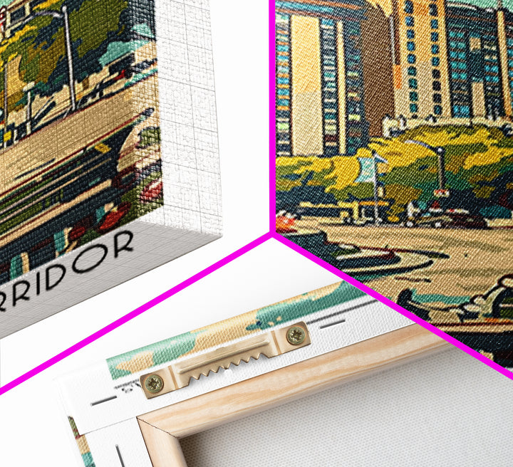 Richardson Travel Poster, Framed Canvas Print, Poster Print, Travel Wall Art, City Art Print, Travel Decor, Travel Posters, Wall Art