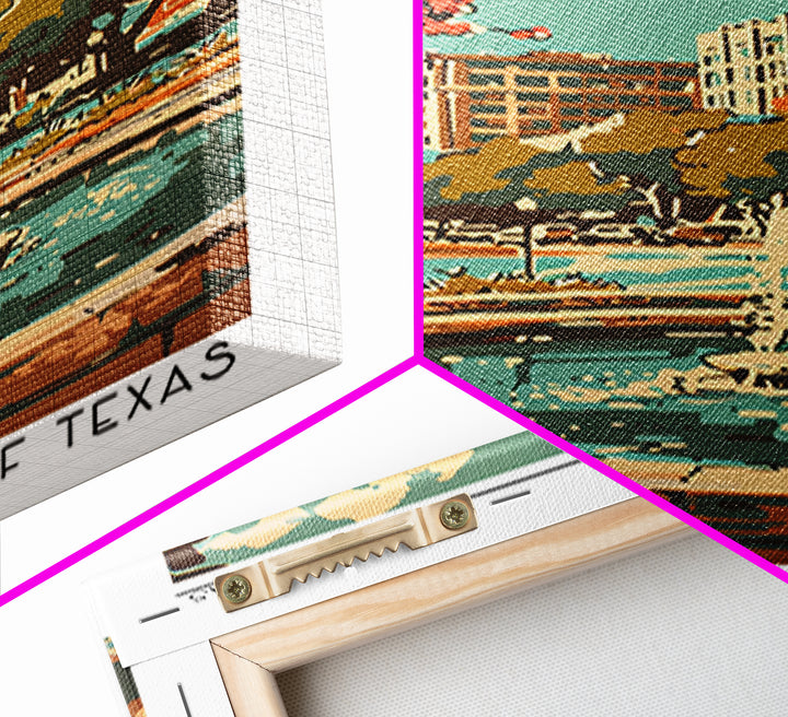 Round Rock Texas Travel Poster, Canvas Print, Travel Art Print, Modern Wall Decor, Travel Print, Retro Travel Poster, Retro Wall Art