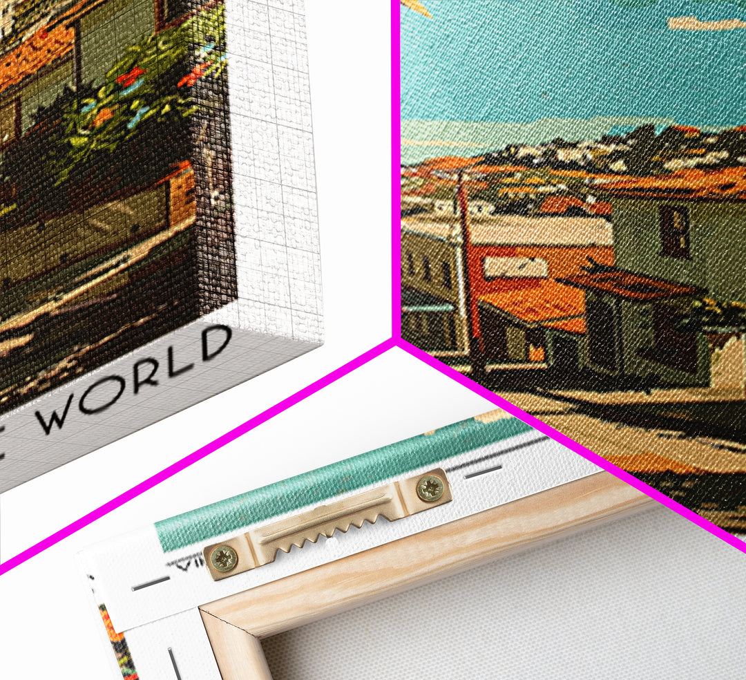 Salinas Travel Poster, Framed Canvas Print, Travel Wall Art, City Wall Art, Wanderlust Gift, Vintage City Poster, Vintage Travel Art
