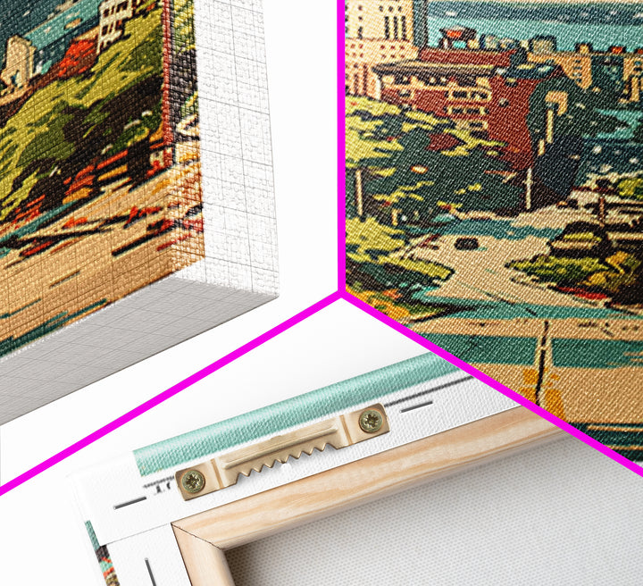 Stamford Connecticut Travel Poster, Canvas Print, City Travel Poster, Travel Wall Art, Retro Wall Art, Wall Art, Retro Travel Poster