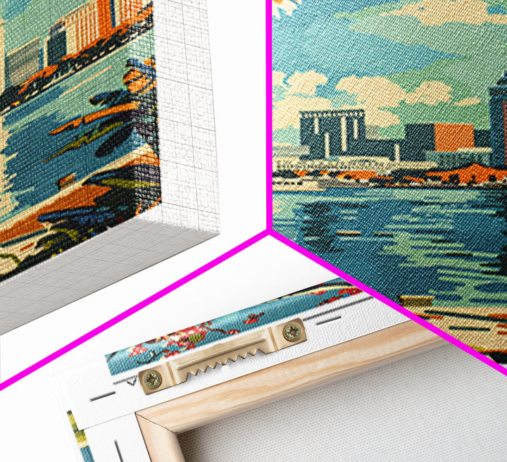 Tampa Travel Poster, Canvas Print, Retro Travel Poster, City Wall Art, Travel Print, Travel Prints, Home Decor, Living Room Wall Art