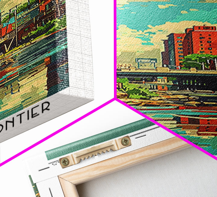 Abilene Texas Travel Poster, Framed Canvas Print, Travel Prints, Landscape Art, City Illustration, Vintage City Poster, Poster Print