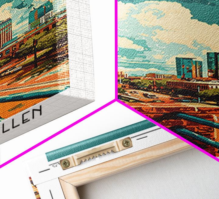 Allen Travel Poster, Canvas Print, Retro Travel Poster, City Wall Art, Art Print, Travel Wall Art, Colorful Wall Art, Travel Posters