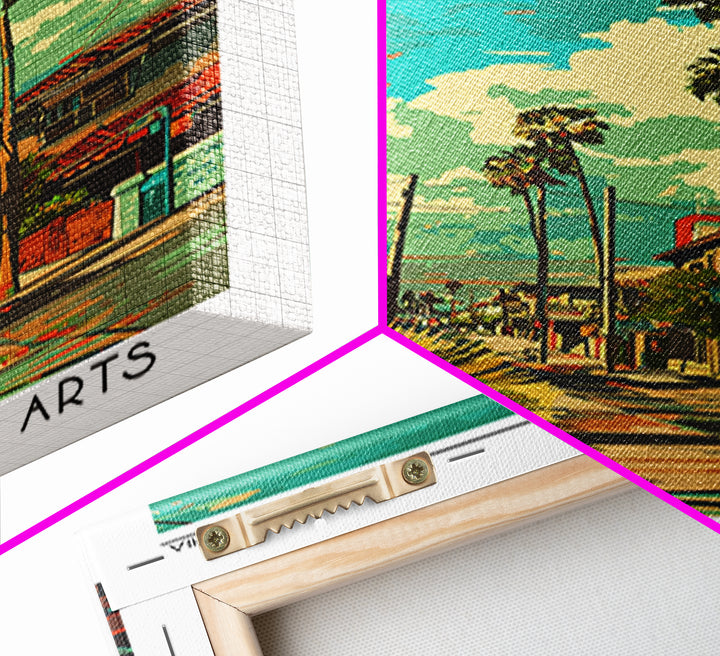 Costa Mesa Travel Poster, Canvas Print, Retro Travel Poster, City Wall Art, Watercolor Cityscape, City Travel Poster, Travel Posters