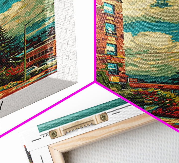 Hillsboro Travel Poster, Framed Canvas Print, City Travel Poster, Vintage City Poster, Wanderlust Gift, Travel Print, City Art Print